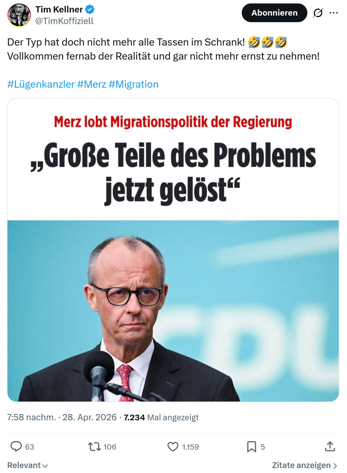 Tim Kellner: Der Typ hat doch nicht mehr alle Tassen…