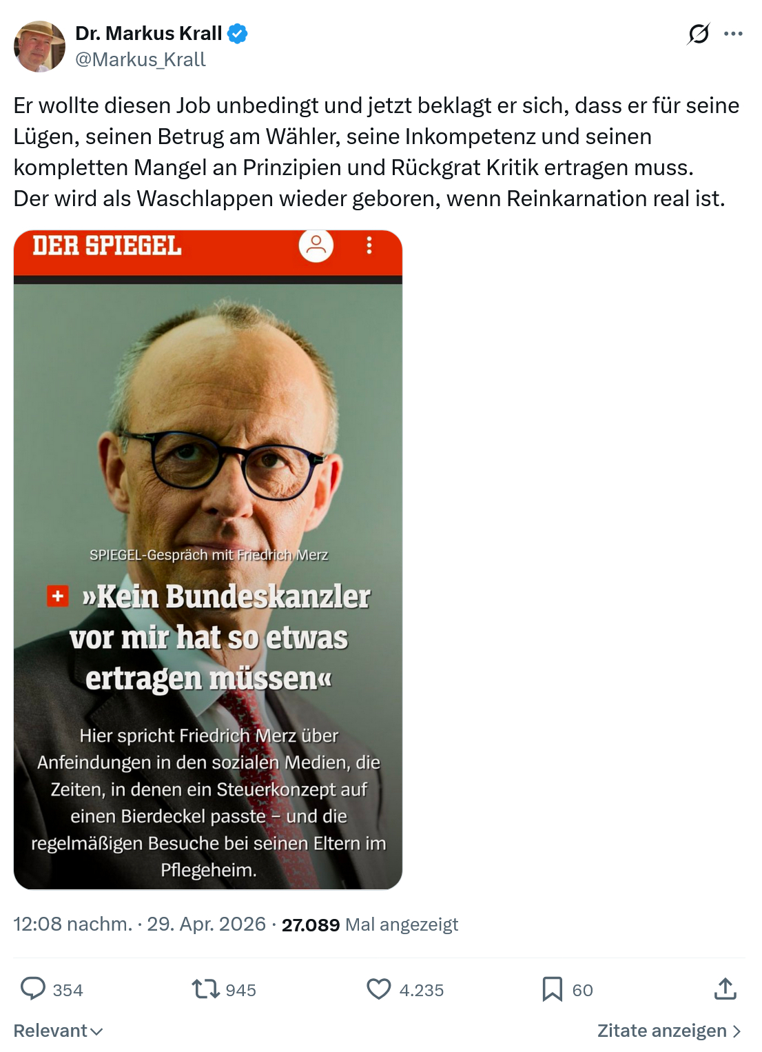 Markus Krall: Er wollte diesen Job unbedingt…