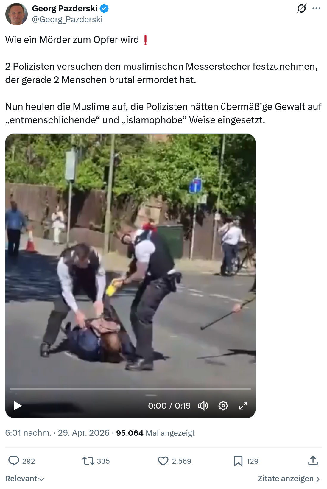 Georg Pazderski: Wie ein Mörder zum Opfer wird…