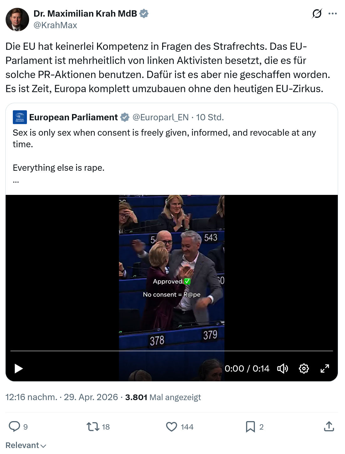Maximilian Krah: Die EU hat keinerlei Kompetenz…