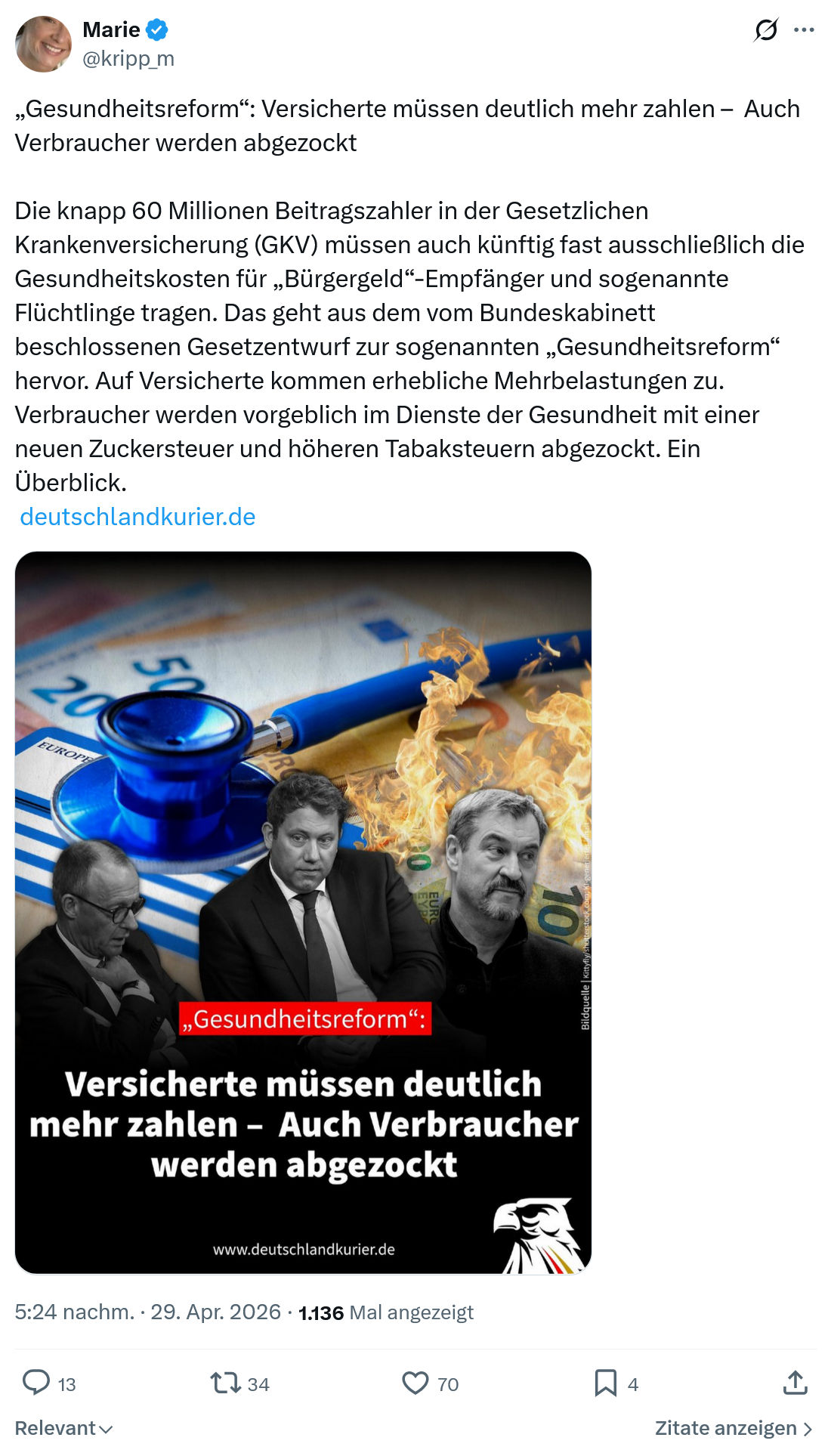 Marie kripp: „Gesundheitsreform“…