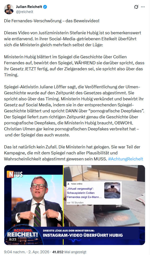 Julian Reichelt: Die Fernandes-Verschwörung – das Beweisvideo…
