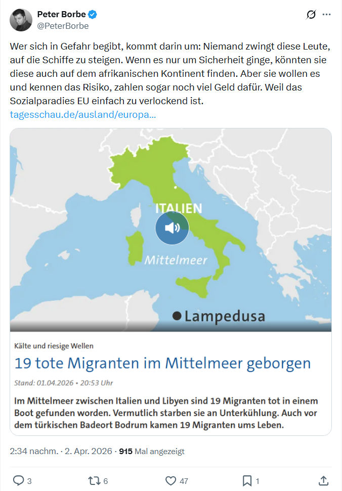 Peter Borbe: Wer sich in Gefahr begibt…