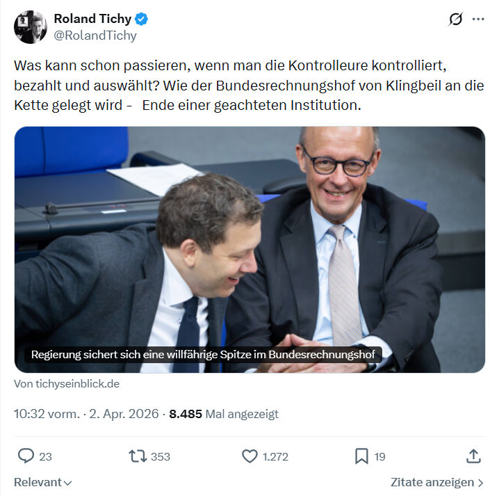 Roland Tichy: Was kann schon passieren…