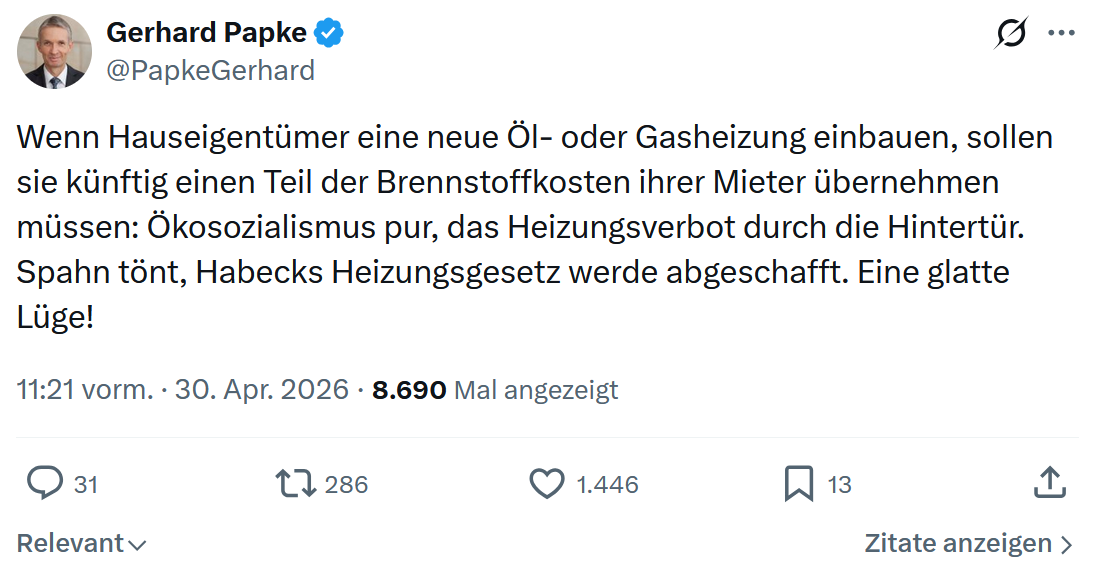 Gerhard Papke: Wenn Hauseigentümer eine neue...