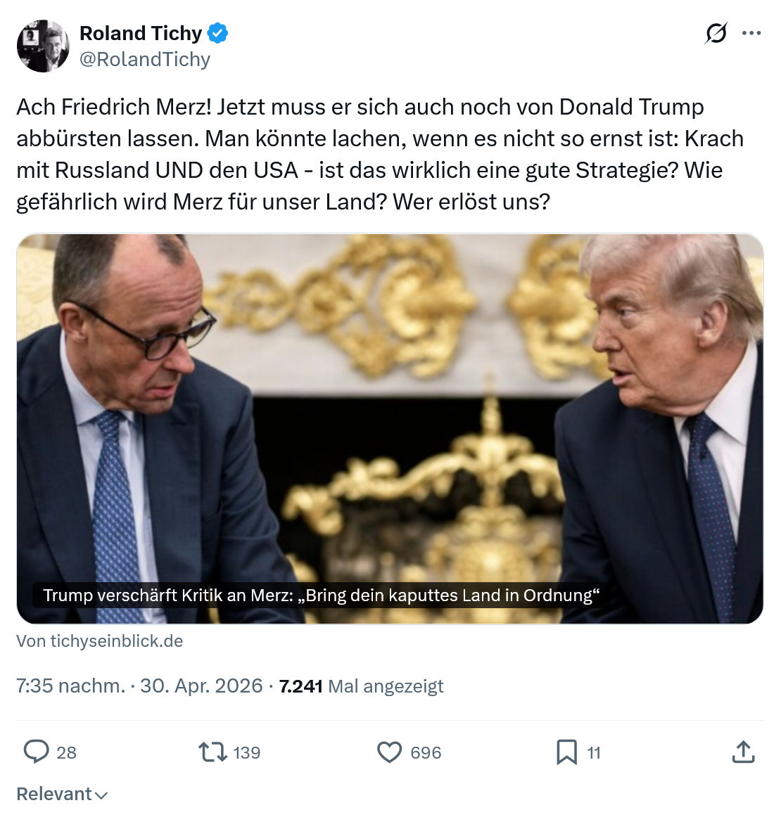 Roland Tichy: Ach Friedrich Merz! Jetzt muss...