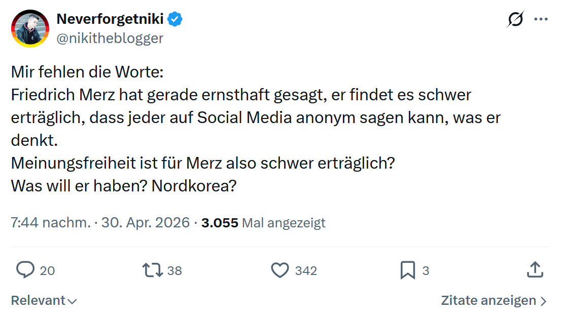 Neverforgetniki: Mir fehlen die Worte Friedrich...