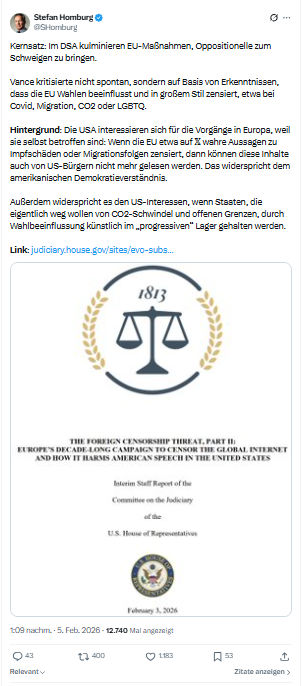 Stefan Homburg: Kernsatz: Im DSA kulminieren EU-Maßnahmen...