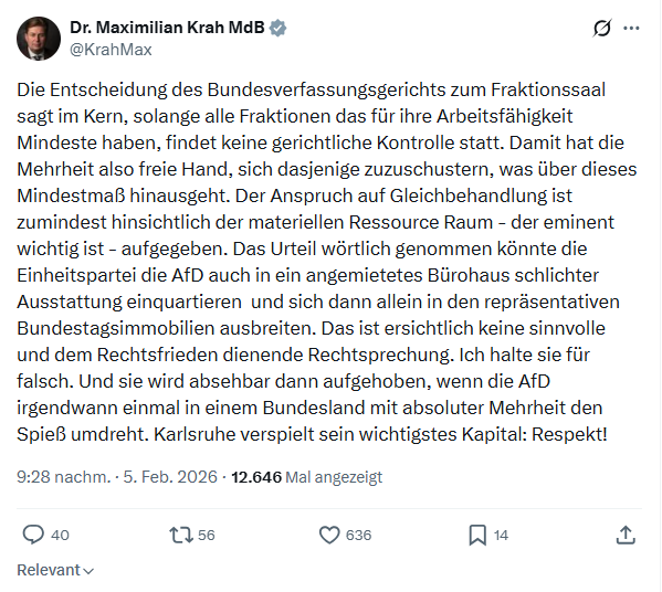 Maximilian Krah: Die Entscheidung des Bundesverfassungsgerichts...