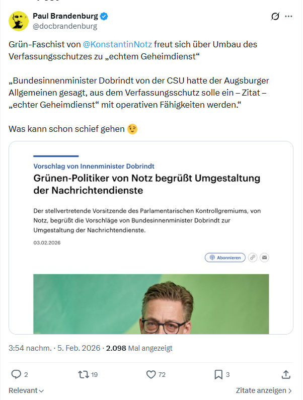 Paul Brandenburg: Grün-Faschist von...