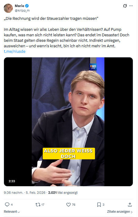 Marie kripp: „Die Rechnung wird der Steuerzahler tragen müssen“...