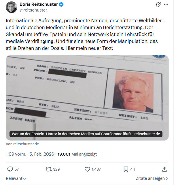 Boris Reitschuster: Internationale Aufregung, prominente Namen...