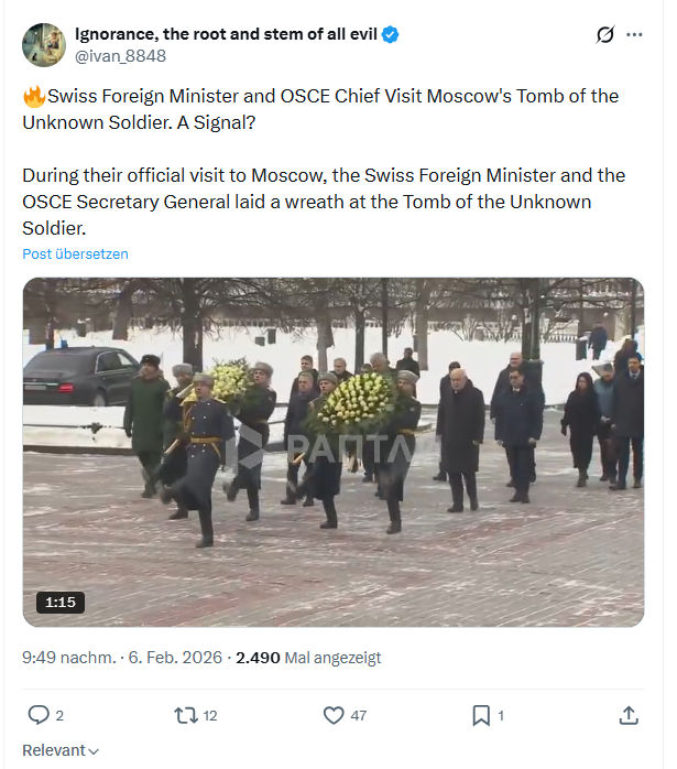 ivan Ignorance: Swiss Foreign Minister and OSCE...