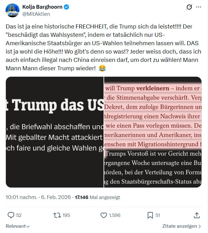 Kolja Barghoorn: Das ist ja eine historische FRECHHEIT...