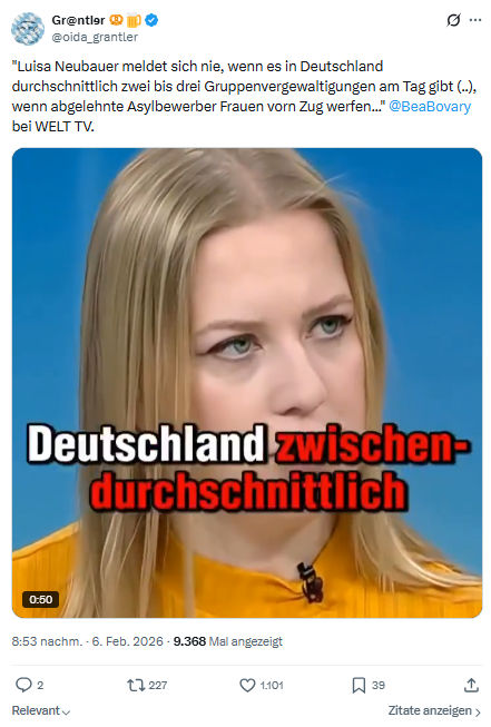oida grantler: Luisa Neubauer meldet sich nie...