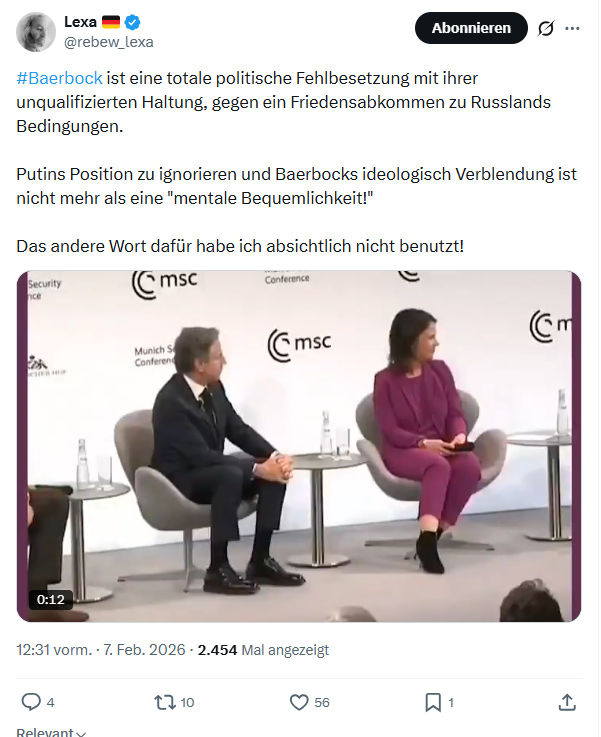 Lexa Rebew: #Baerbock ist eine totale politische Fehlbesetzung...