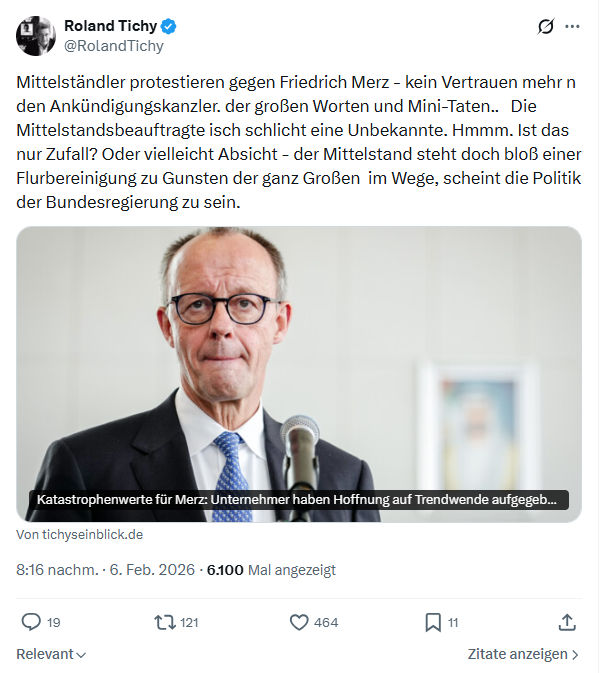 Roland Tichy: Mittelständler protestieren gegen Friedrich Merz...
