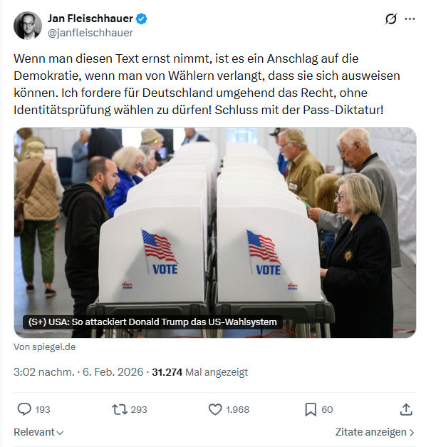 Jan Fleischhauer: Wenn man diesen Text ernst nimmt...