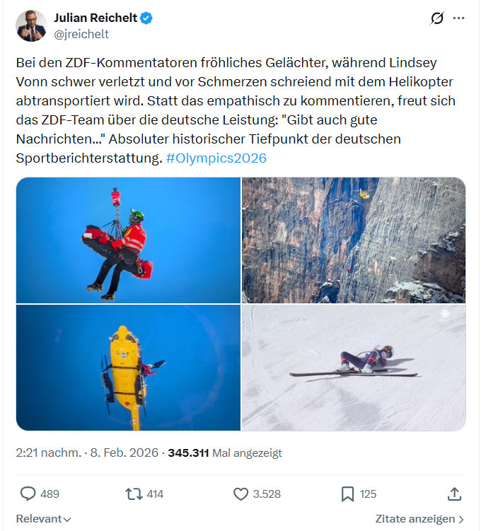 Julian Reichelt: Bei den ZDF-Kommentatoren fröhliches Gelächter...