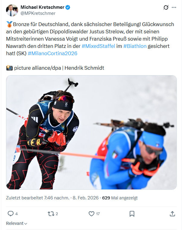 Michael Kretschmer: Bronze für Deutschland...