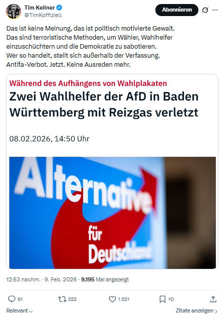 Tim Kellner: Das ist keine Meinung, das ist politisch motivierte Gewalt...