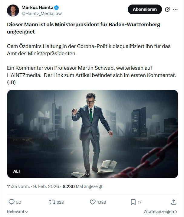 Markus Haintz: Dieser Mann ist als Ministerpräsident...