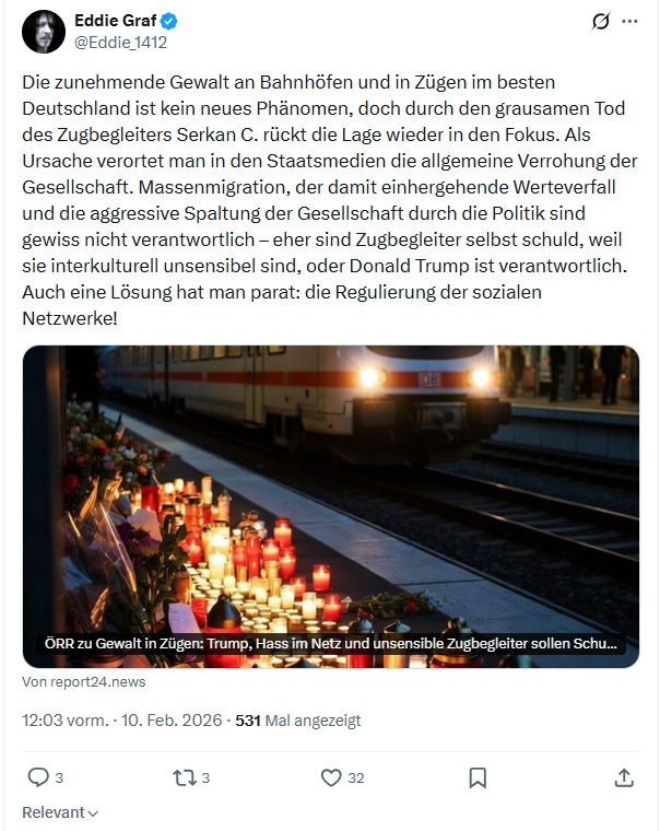 Eddie Graf: Die zunehmende Gewalt an Bahnhöfen und in Zügen...