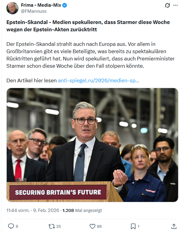 Friedrich Mannus: Epstein-Skandal - Medien spekulieren...