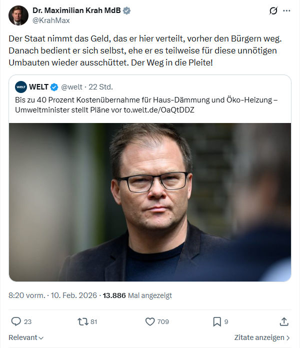 Maximilian Krah: Der Staat nimmt das Geld, das er hier verteilt...
