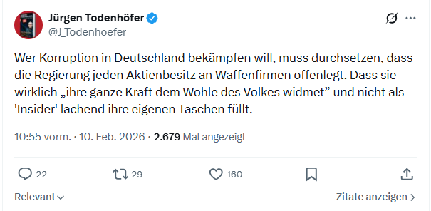Jürgen Todenhöfer: Wer Korruption in Deutschland bekämpfen will...