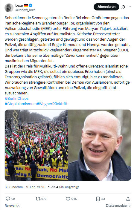 Lexa Rebew: Schockierende Szenen gestern in Berlin...