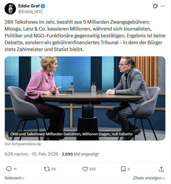 Eddie Graf: 289 Talkshows im Jahr...