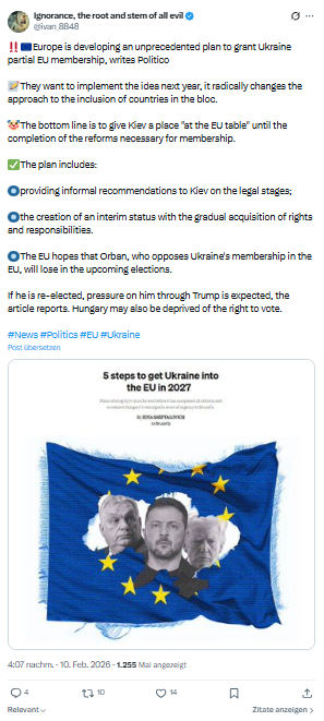 ivan Ignorance: Europe is developing an unprecedented plan to grant Ukraine...