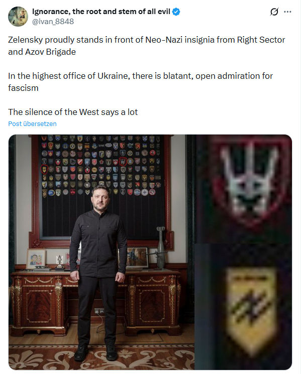 ivan Ignorance: Zelensky proudly stands in front of Neo-Nazi...