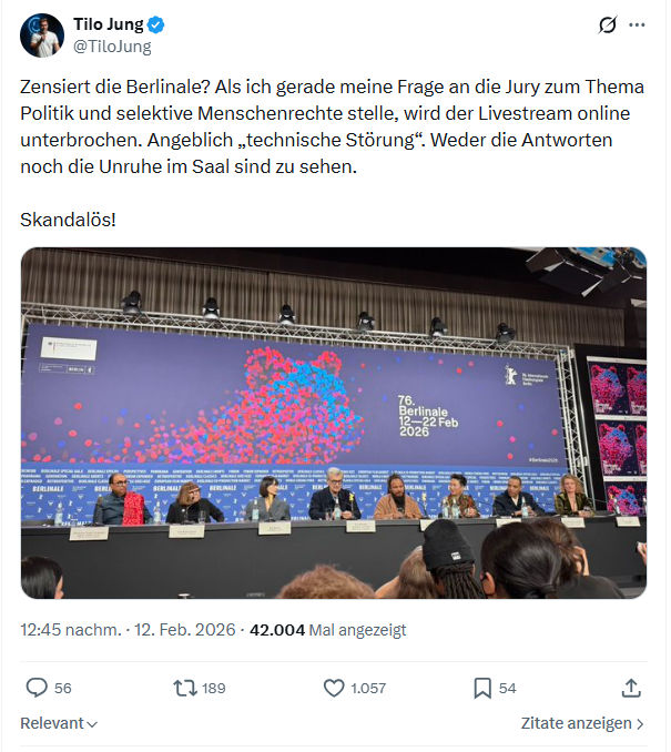 Tilo Jung: Zensiert die Berlinale...