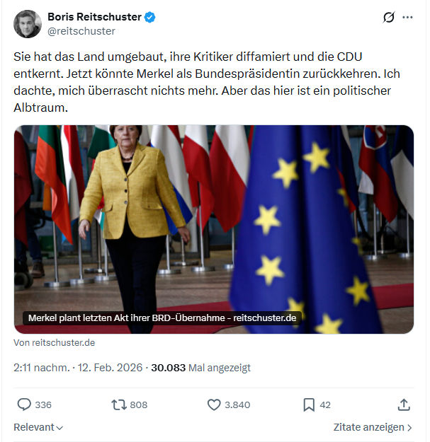Boris Reitschuster: Sie hat das Land umgebaut, ihre Kritiker diffamiert...