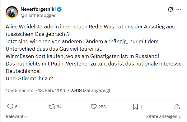 Neverforgetniki: Alice Weidel gerade in ihrer neuen Rede...