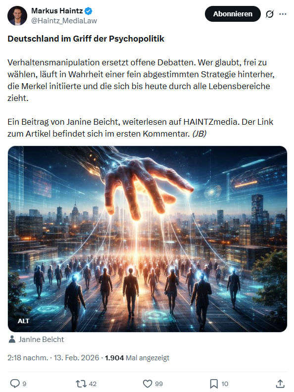 Markus Haintz: Deutschland im Griff der Psychopolitik...