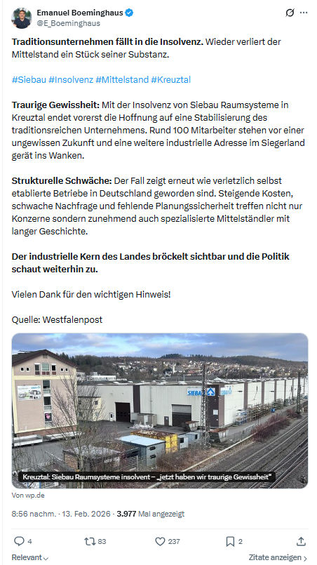 Emanuel Boeminghaus: Traditionsunternehmen fällt in die Insolvenz...