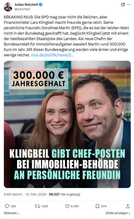 Julian Reichelt: BREAKING NIUS...