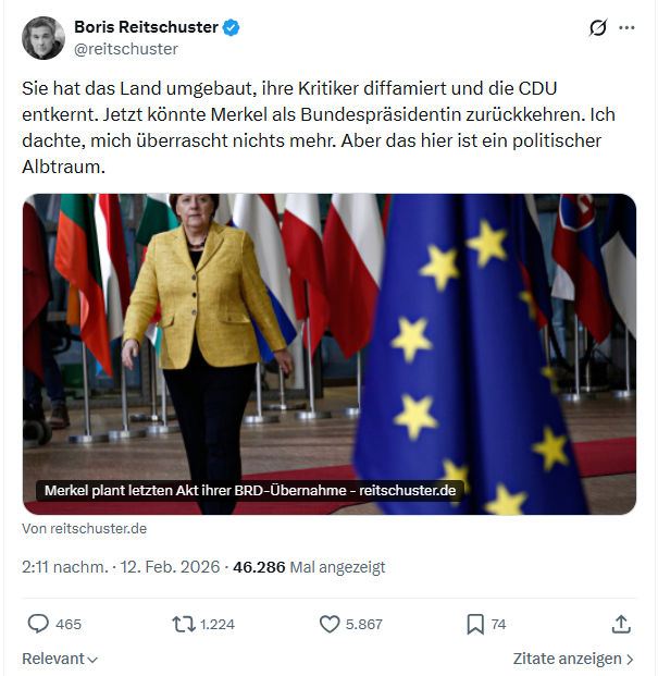 Boris Reitschuster: Sie hat das Land umgebaut...