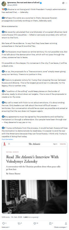 ivan Ignorance: Ukraine is not losing and I think President Trump's administration has realized that...