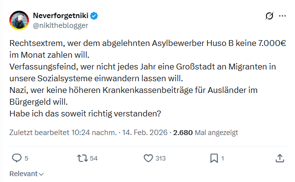 Neverforgetniki: Rechtsextrem, wer dem abgelehnten Asylbewerber...