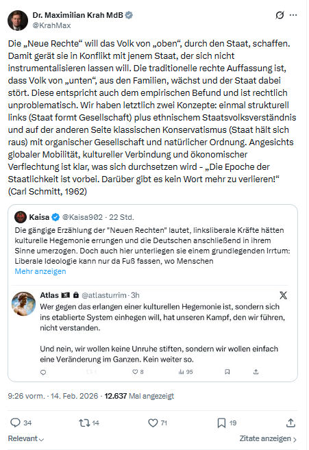 Maximilian Krah: Die „Neue Rechte“ will das Volk von „oben“...