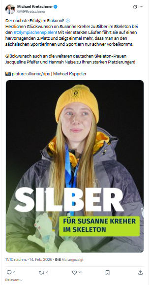 Michael Kretschmer: Der nächste Erfolg im Eiskanal...