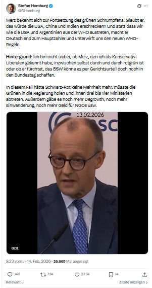 Stefan Homburg: Merz bekennt sich zur Fortsetzung...