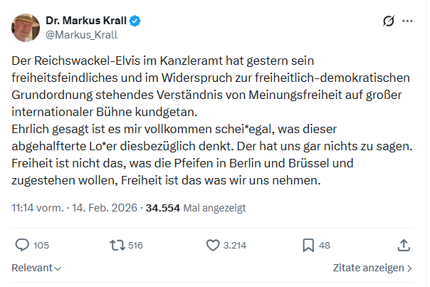Markus Krall: Der Reichswackel-Elvis im Kanzleramt...