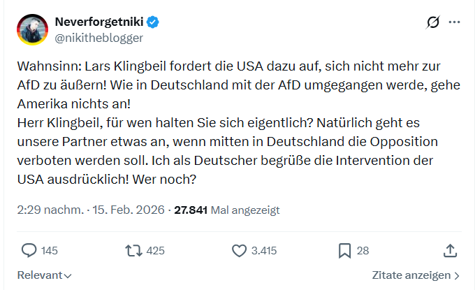 Neverforgetniki: Wahnsinn: Lars Klingbeil fordert die USA...