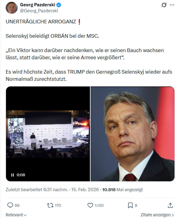 Georg Pazderski: UNERTRÄGLICHE ARROGANZ...