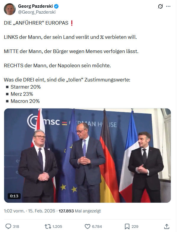Georg Pazderski: DIE „ANFÜHRER“ EUROPAS...